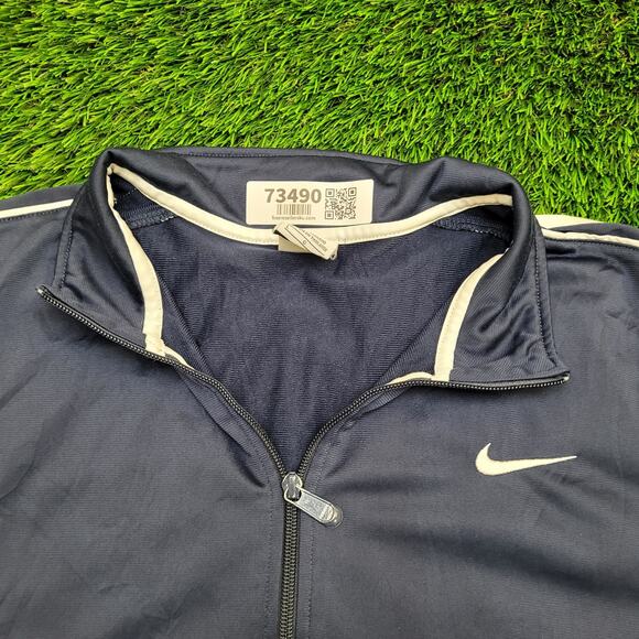 NIKE Chest Swoosh Track Jacket Large 24x26 Baggy White Trim - Picture 10 of 13